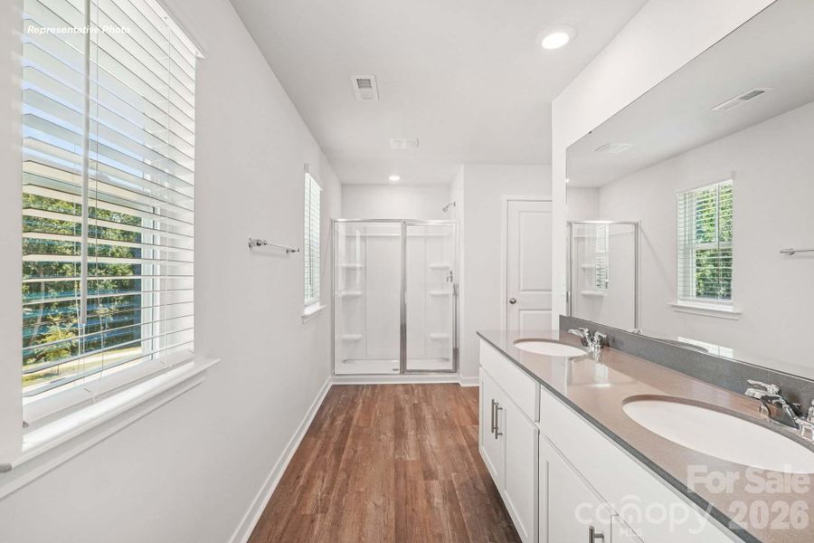Furnished interior view inside a new home in Reedy Creek Preserve, Charlotte (Image 7).