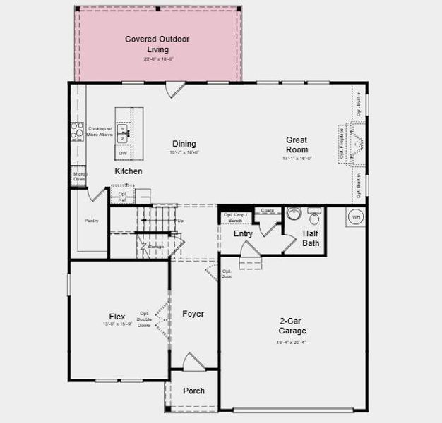 2D floor plan layout of this home in Oakmead, Buford, GA (Image 4).