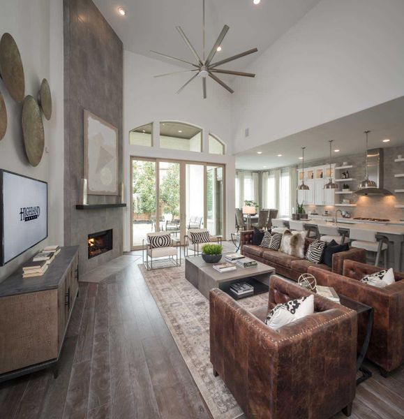 Representative Family Room - some options shown Representative Family Room - some options shown