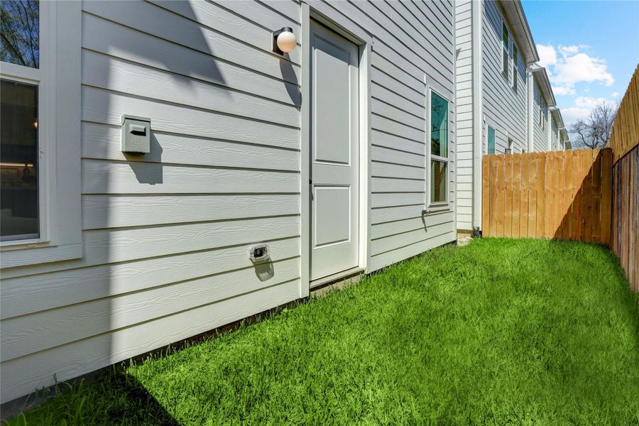 A view of the back yard.