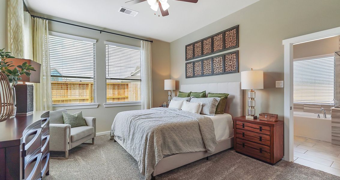 Furnished interior view inside a new home in The Trails, New Caney (Image 9). Furnished interior view inside a new home in The Trails, New Caney (Image 9).