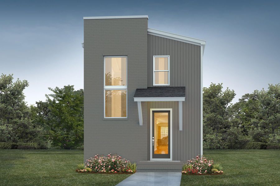 Representative exterior photo of a completed home built from the Flint A by Homes by Dickerson in NoVi Chatham Park, Pittsboro, NC (Image 1). Representative exterior photo of a completed home built from the Flint A by Homes by Dickerson in NoVi Chatham Park, Pittsboro, NC (Image 1).