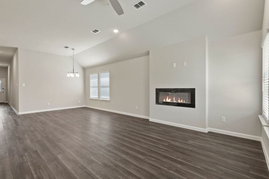 Living Room in the Quartz home plan by Trophy Signature Homes – REPRESENTATIVE PHOTO