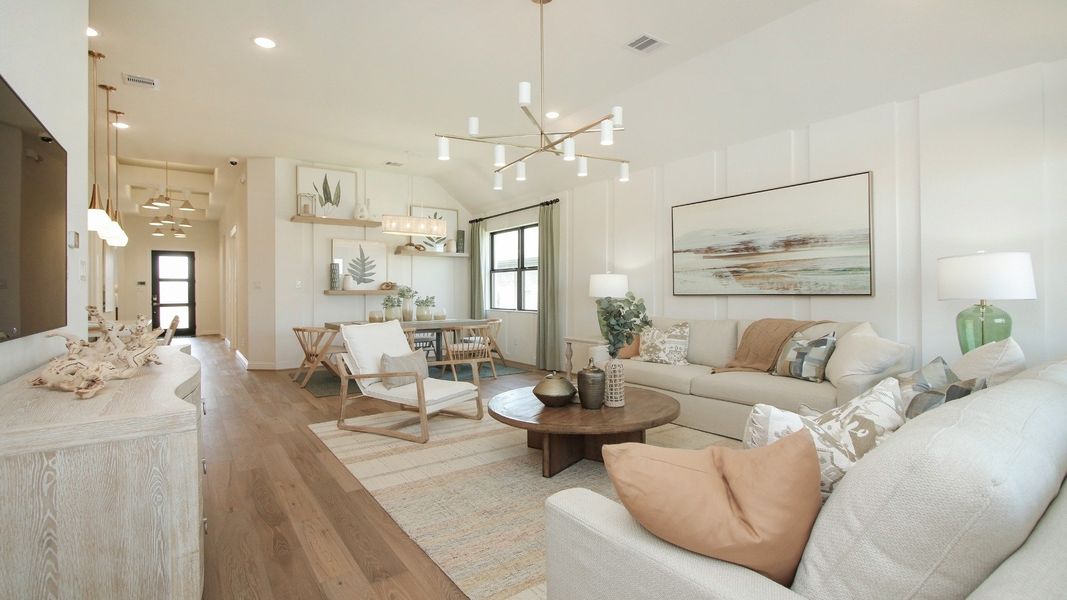 Representative furnished interior of a home built from the Juniper by Brightland Homes in Sunterra, Katy (Image 8).