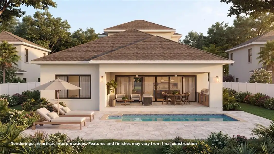 Exterior details and patio area of a home in , Winter Park (Image 3).