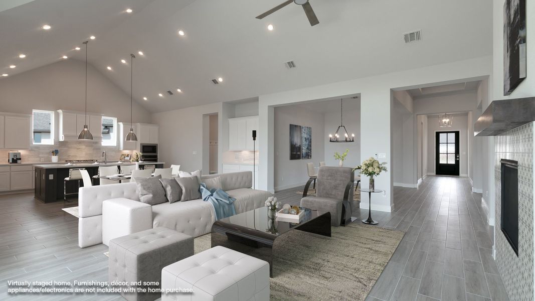 Furnished interior view inside a new home in Parkside on the River West, Georgetown (Image 4).