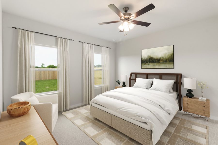 Representative furnished interior of a home built from the Bandera by Omega Builders in Hillside Village, Temple (Image 9).