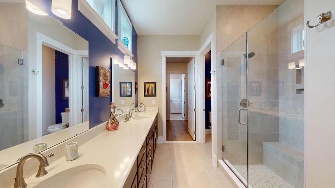 Furnished interior view inside a new home in Summerwind Crossing at Lakes of Cane Bay, Summerville (Image 49).