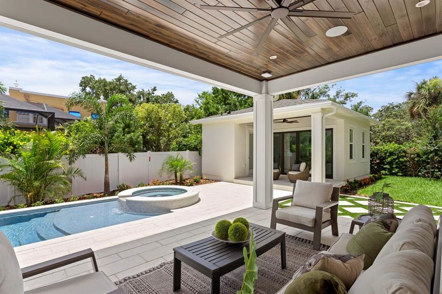 Exterior details and patio area of a home in , Tampa (Image 30).