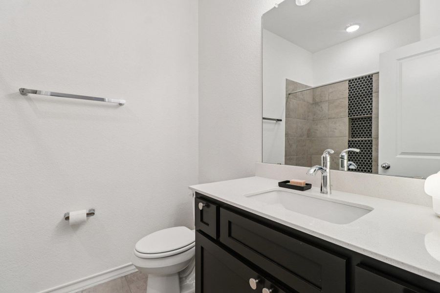 Furnished interior view inside a new home in Wolf Ranch West Bend - 70', Georgetown (Image 12).