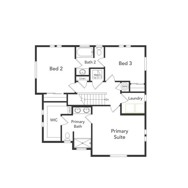 2D floor plan layout of this home in Thompson River Ranch, Johnstown, CO (Image 3). 2D floor plan layout of this home in Thompson River Ranch, Johnstown, CO (Image 3).