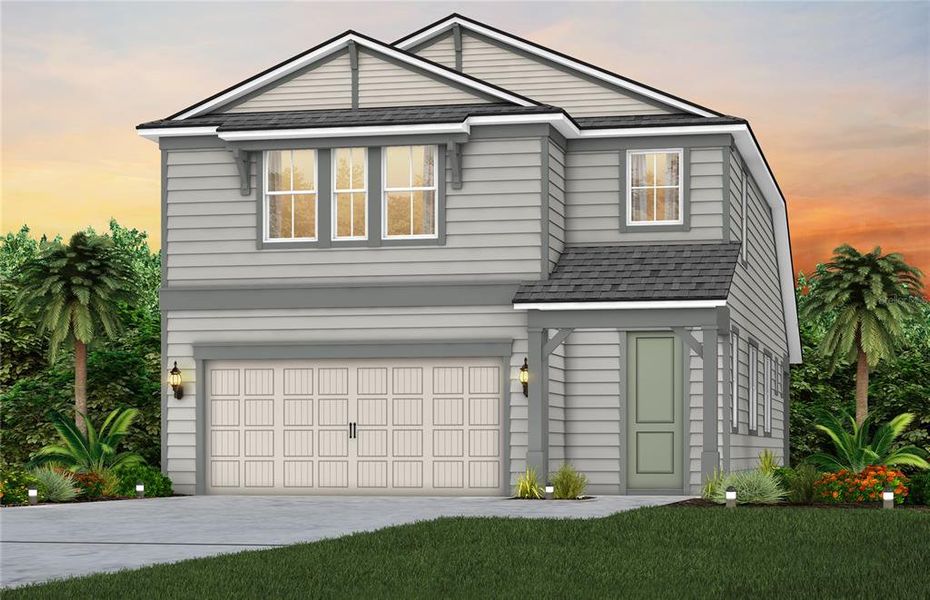 Front exterior of a new home in Seminole Palms, Palm Coast, FL, highlighting curb appeal (Image 1). Front exterior of a new home in Seminole Palms, Palm Coast, FL, highlighting curb appeal (Image 1).