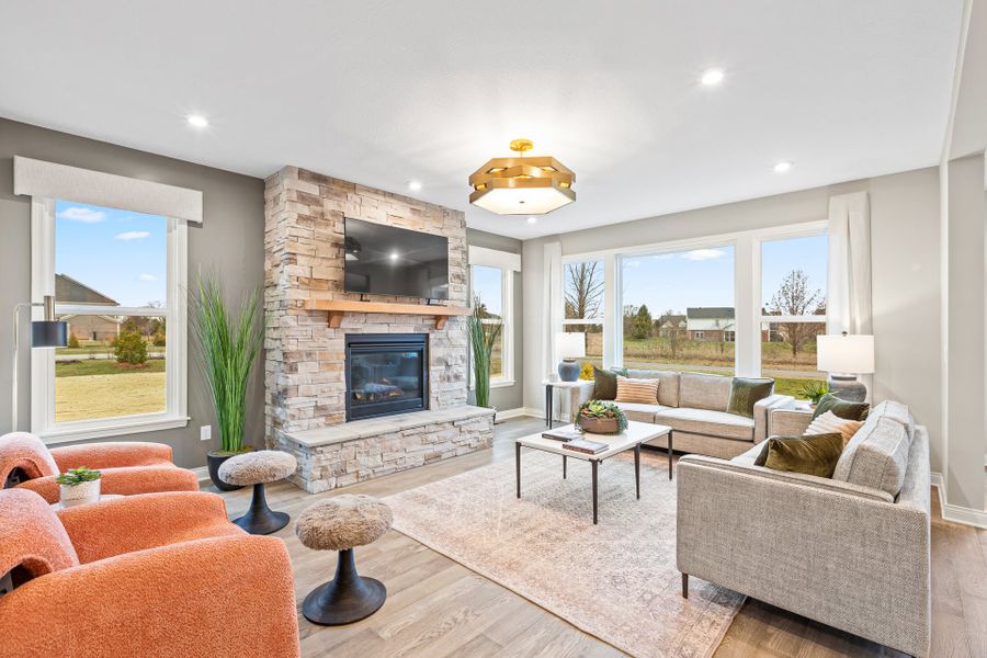 Representative furnished interior of a home built from the Wyatt by Fischer Homes in Twin Lakes, Hoschton (Image 39).
