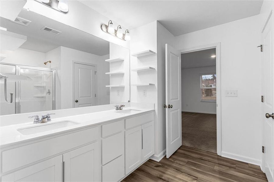 Furnished interior view inside a new home in Alcovy Trace, Lawrenceville (Image 15).