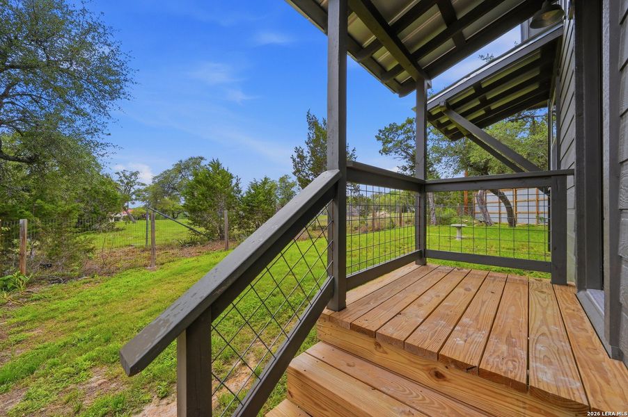 Exterior details and patio area of a home in , Canyon Lake (Image 13).