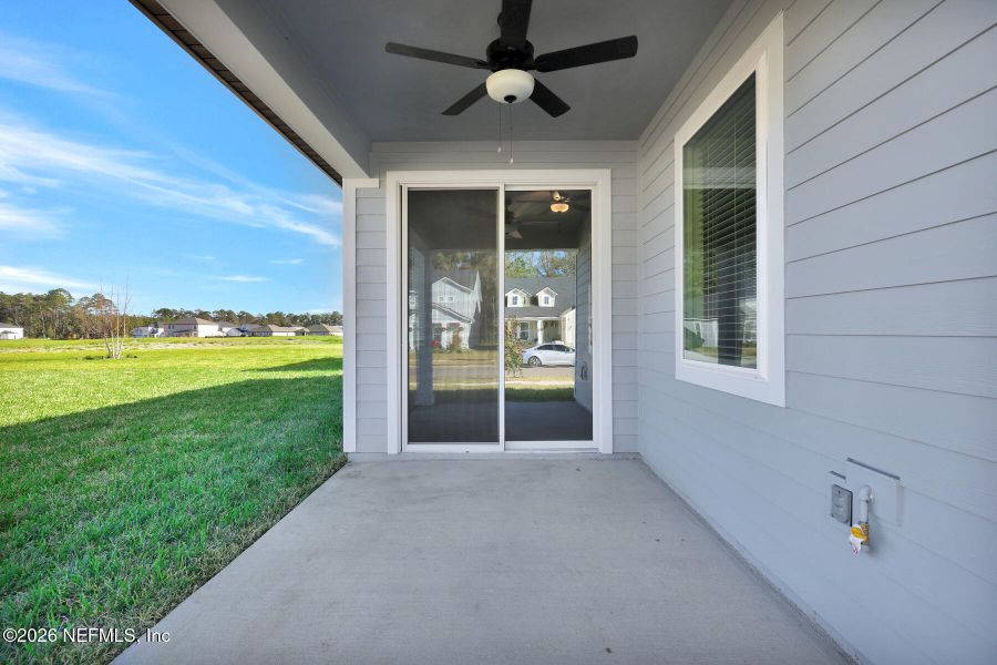Exterior details and patio area of a home in Westport Landing, Jacksonville (Image 4).