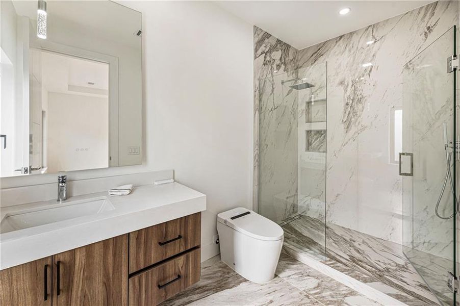 Furnished interior view inside a new home in , Suwanee (Image 50).