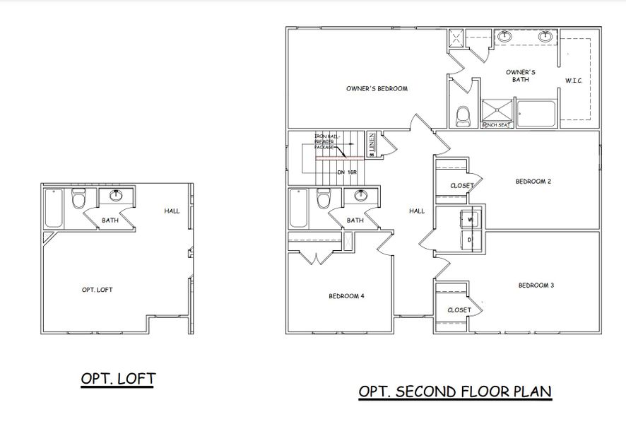 2D floor plan layout for the Jodeco Front Porch - Single Family Homes by Dream Finders Homes in Jones Crossing, Hogansville, GA (Image 50).
