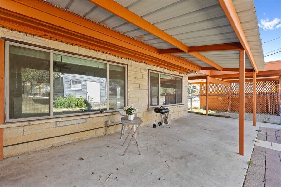 Exterior details and patio area of a home in , Brownwood (Image 20).