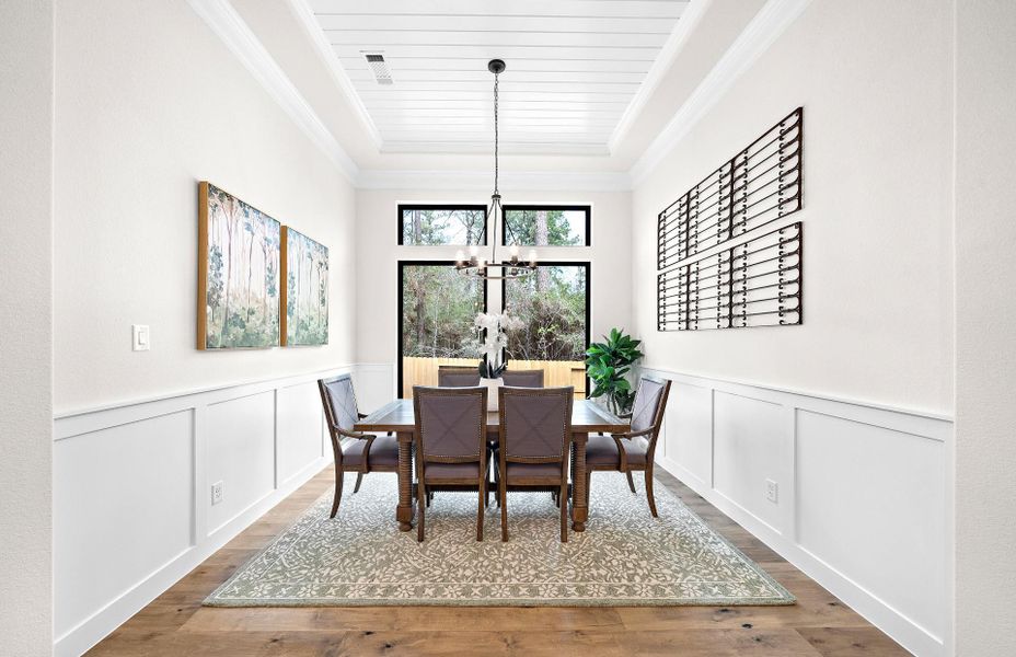 Furnished interior view inside a new home in Bridgeland 60′, Cypress (Image 25).