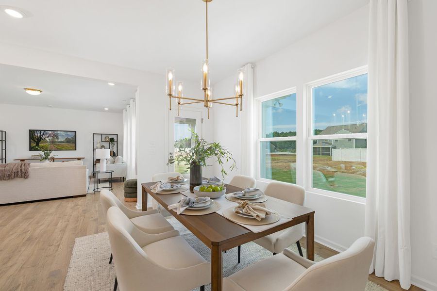 Representative furnished interior of a home built from the Wagner by True Homes in Edgewater - Lakeview Point, Lancaster (Image 6).