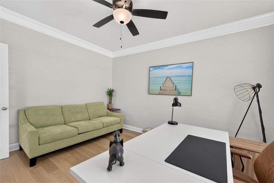Furnished interior view inside a new home in Porches at Mobley Lake, Dacula (Image 12).