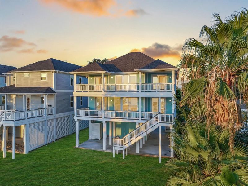 Exterior details and patio area of a home in , Galveston (Image 2). Exterior details and patio area of a home in , Galveston (Image 2).