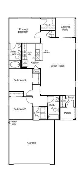 2D floor plan layout of this home in Wildflower Reserve, Tucson, AZ (Image 2). 2D floor plan layout of this home in Wildflower Reserve, Tucson, AZ (Image 2).