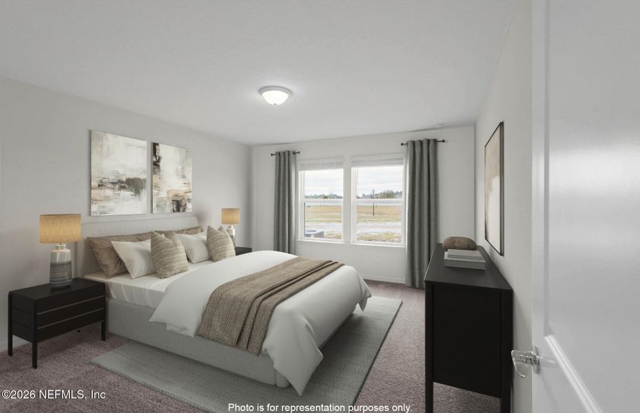 Furnished interior view inside a new home in Wells Landing, Jacksonville (Image 11).