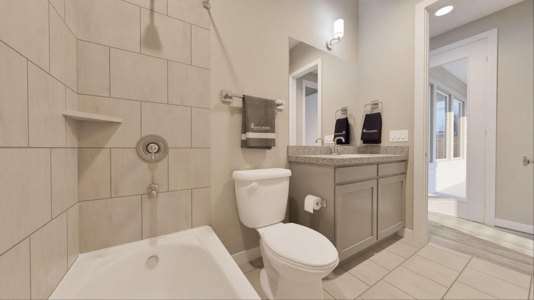 Representative furnished interior of a home built from the Hampton by Tricoast Homes in Summer Place  35', Montgomery (Image 9).