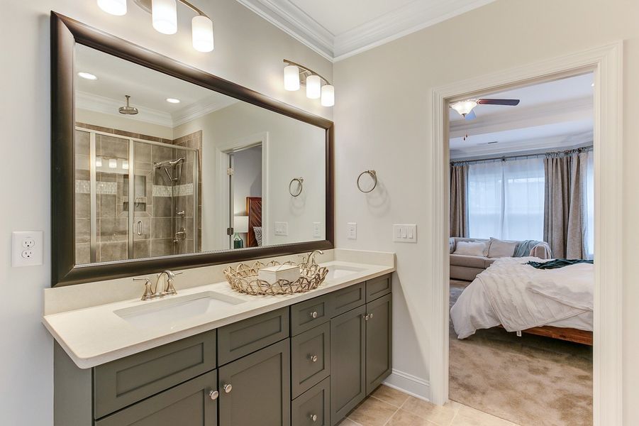 Representative furnished interior of a home built from the Ashton by Keystone Homes NC in Weybridge, Burlington (Image 46).