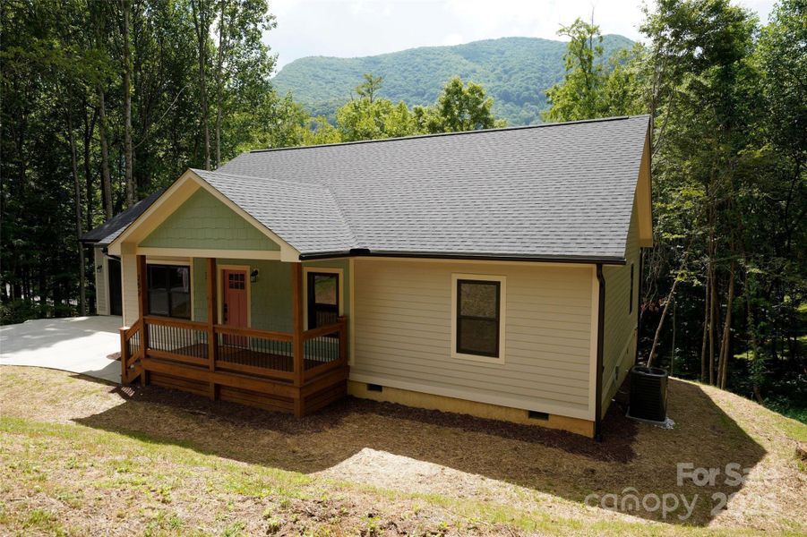 Front exterior of a new home in , Maggie Valley, NC, highlighting curb appeal (Image 17).