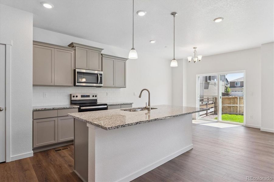 Furnished interior view inside a new home in Settlers Crossing, Commerce City (Image 5). Furnished interior view inside a new home in Settlers Crossing, Commerce City (Image 5).