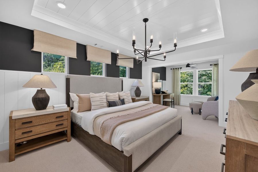 Representative furnished interior of a home built from the Wynfield by Pulte Homes in Bleckley Station, Ball Ground (Image 44).