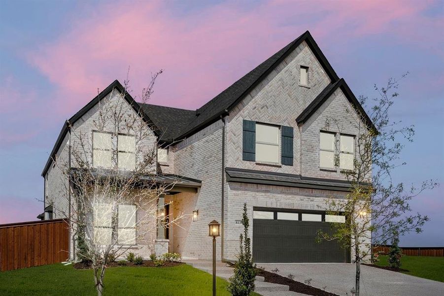Front exterior of a new home in Inspiration, Lucas, TX, highlighting curb appeal (Image 26).