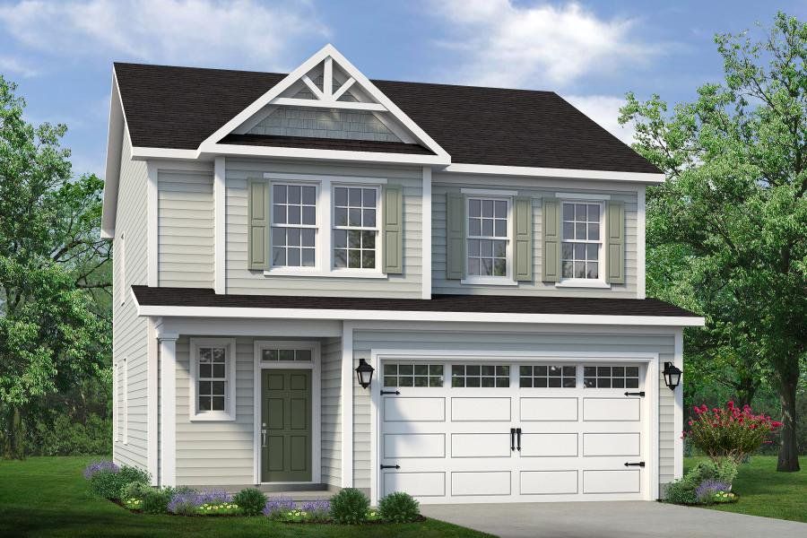 Representative exterior photo of a completed home built from the The Sycamore by Chesapeake Homes in Traditions at Carolina Forest, Myrtle Beach, SC (Image 6).