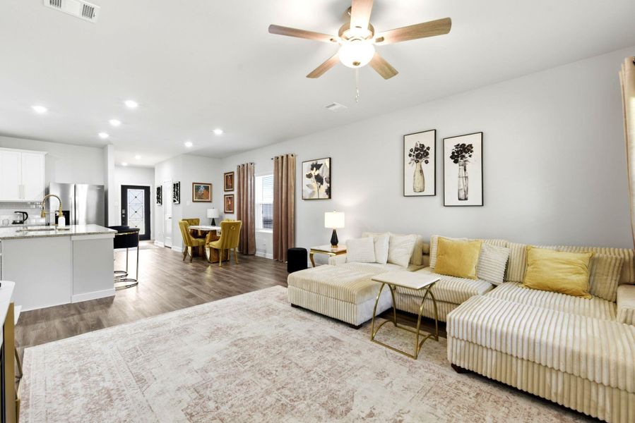Furnished interior view inside a new home in Lakes at Black Oak, Magnolia (Image 26). Furnished interior view inside a new home in Lakes at Black Oak, Magnolia (Image 26).