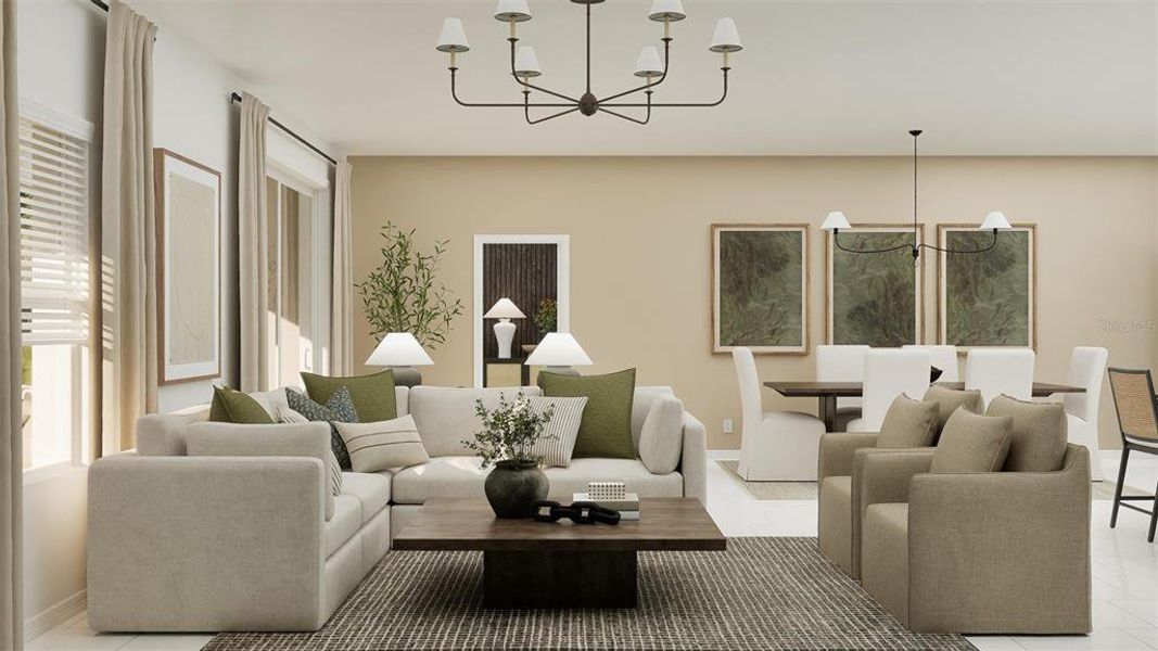 Furnished interior view inside a new home in Island Lakes at Coco Bay, Englewood (Image 4).