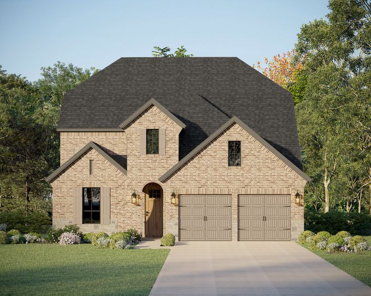 Plan 1567 Elevation A w/ Stone