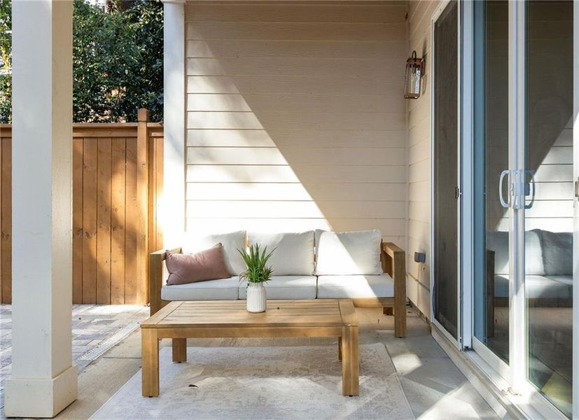 Exterior details and patio area of a home in , Atlanta (Image 25).