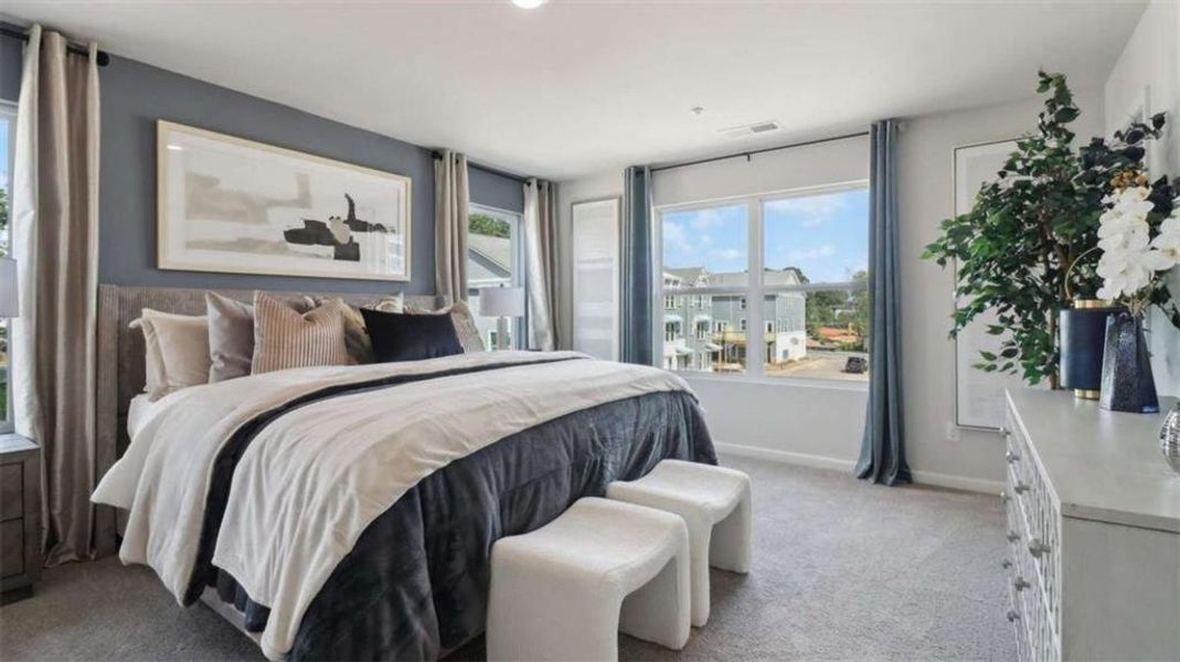 Furnished interior view inside a new home in Townes at Asbury, Hapeville (Image 11).