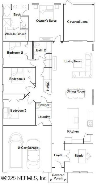 2D floor plan layout of this home in , Green Cove Springs, FL (Image 3).