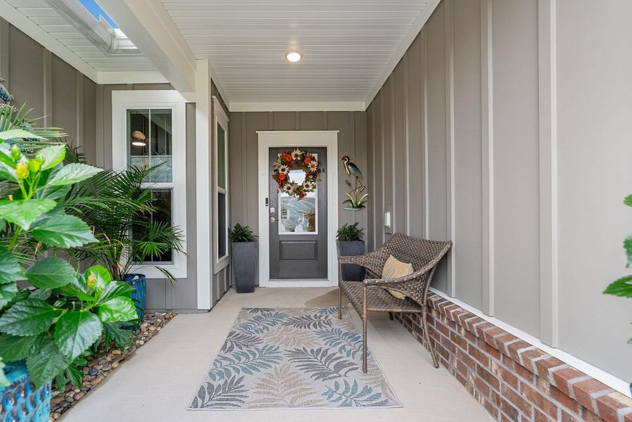 Exterior details and patio area of a home in Sea Island Preserve, Johns Island (Image 29).