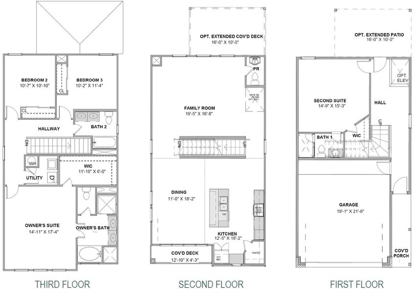 2D floor plan layout for the Elias 2520NC by Saratoga Homes in Aldine Pines, Houston, TX (Image 2). 2D floor plan layout for the Elias 2520NC by Saratoga Homes in Aldine Pines, Houston, TX (Image 2).