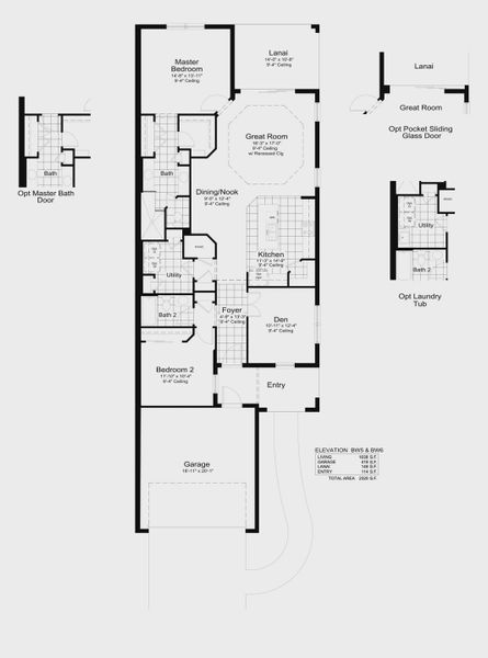 2D floor plan layout for the Tidewinds 2 by Neal Communities in Palm Grove, Bradenton, FL (Image 6). 2D floor plan layout for the Tidewinds 2 by Neal Communities in Palm Grove, Bradenton, FL (Image 6).