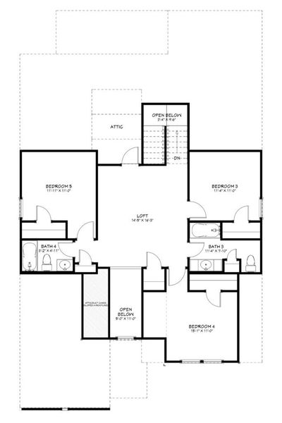 2D floor plan layout of this home in Bella Charca, Nolanville, TX (Image 4).
