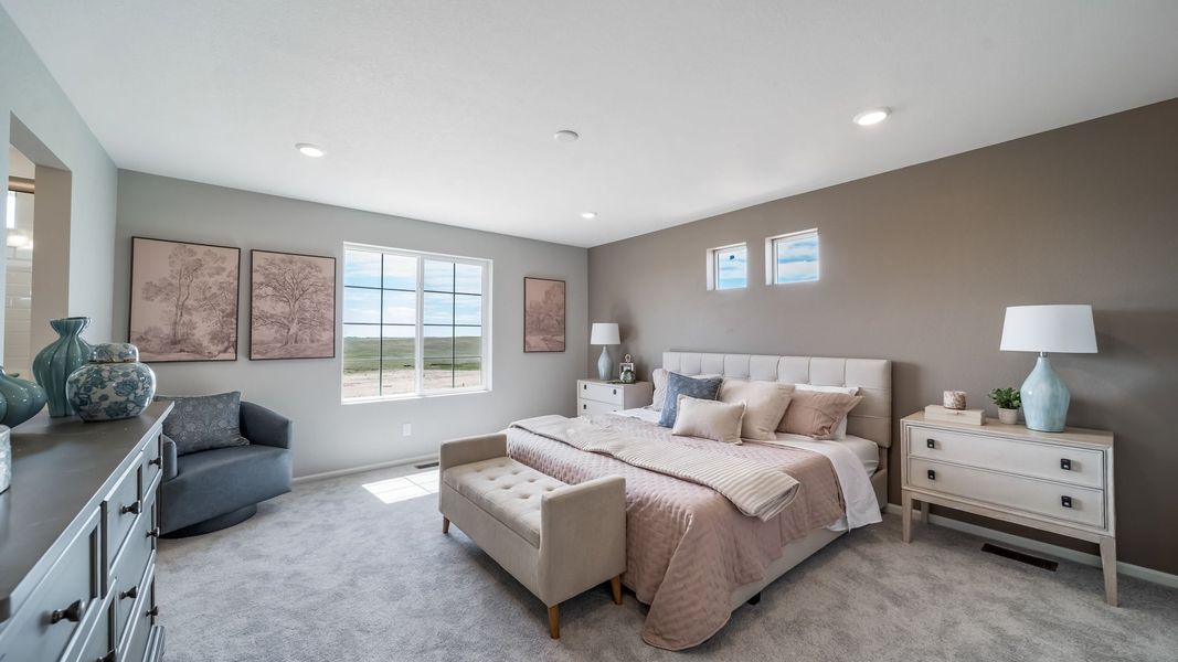 Furnished interior view inside a new home in Banning Lewis Ranch - New Homes Colorado Springs, Colorado Springs (Image 39). Furnished interior view inside a new home in Banning Lewis Ranch - New Homes Colorado Springs, Colorado Springs (Image 39).