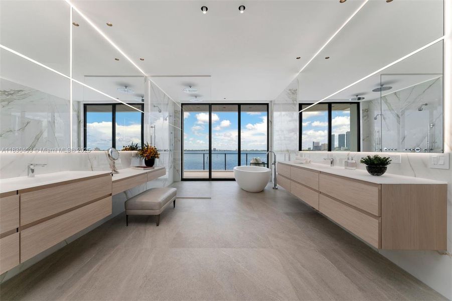 Furnished interior view inside a new home in , Miami Beach (Image 15).