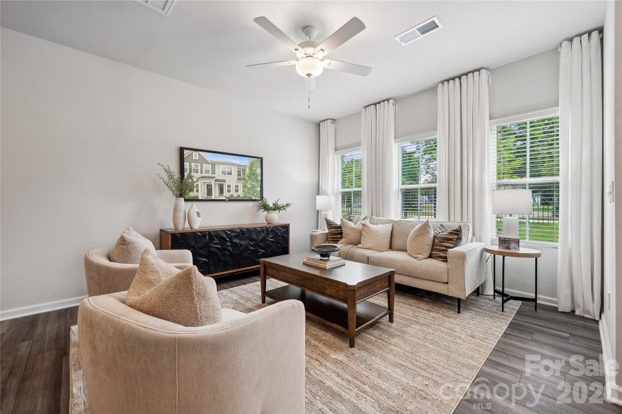 Furnished interior view inside a new home in Nichols Landing, Charlotte (Image 11).