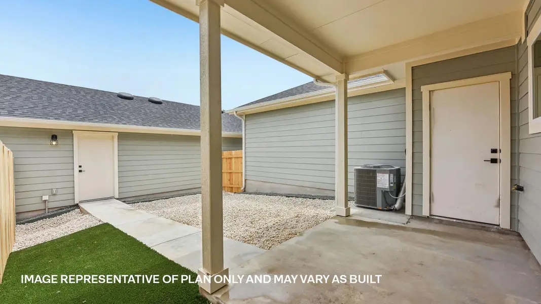 Exterior details and patio area of a home in Avery Centre, Round Rock (Image 3). Exterior details and patio area of a home in Avery Centre, Round Rock (Image 3).